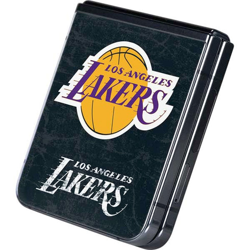 NBA Los Angeles Lakers Black Primary Logo Galaxy Z Flip5 5G Skin